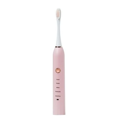 Electric Toothbrush,, Low Noise, Portable, Smart Timer Electric Toothbrush IPX7 Water Electric Toothbrush Vibration Feature: Quantity: 1Pcs Material: Plastic Color: P-ink Product size: 21x2.4x2.4cm /8.27x0.94x0.94in Packing size: 23x5x3cm /9.06x1.97x1.18in Net weight: 58g/0.13lb Gross weight: 120g/0.26lb Power supply: USB Descrition: 4 Replaccement Heads for over 1 Years Using The soft, bristles are designed to suit teeth topography and up to more stains from hard-to-arrive spots. Interdental brush can go deep into the teeth gaps, and ideal for cleaning between braces, crowns and implants. Free switching of 5 modes - The electric toothbrush for Different Teeth and Conditions , suitable for adults. White-brightening mode, care, relieve tooth bleeding. IPX7 Rechargeable toothbrush with IPX7 Kids Electric Toothbrush, Electronic Toothbrush, Water Pick, Interdental Brush, Kids Alarm Clock, Gap Teeth, Brush Teeth Kids, Sonic Electric Toothbrush, Clock For Kids