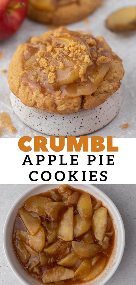 The Best Crumbl Apple Pie Cookies with Oats - Lifestyle of a Foodie Apple Pie Cookie, Cookies With Oats, Apple Pie Cookie Recipe, Crumble Cookie Recipe, Lifestyle Of A Foodie, Crumble Cookie, Apple Pie Cookies, Pie Cookies, Cake Mug