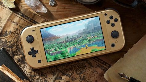 Zelda-Themed 'Hyrule Version' Nintendo Swap Lite Launches This September Check more at https://dailynewsfeeds.com/zelda-themed-hyrule-version-nintendo-swap-lite-launches-this-september/ Nintendo Switch Zelda, Kingdom Come Deliverance, Amelia Gray, Nintendo Switch Lite, Switch Lite, Cool Gear, Mario Kart, Nintendo Ds, Holiday Shopping