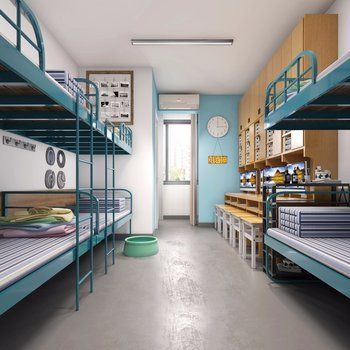 Hostel Plans, Indian Bedroom Design, School Dormitory, Dorm Room Layouts, Colour Interior, Small Apartment Building, Dormitory Room, Hostels Design, Hostel Room