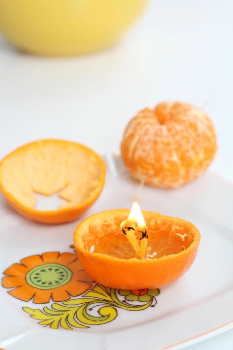 Stop! Don't Throw Out Your Clementine Peels Just Yet | Kitchn Wood Box Centerpiece, Party Hacks, Family Crafts, Buying Groceries, House Smells, Candle Molds, Aromatherapy Candles, Primitive Decorating, Glass Containers