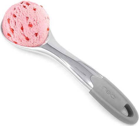 Ice Cream Scoop for Perfect Scoops - Commercial Quality Scooper Spade with Comfortable Handle, Advanced Long Durability Metal Alloy Spoon For Icecream, Cookie Dough, Meatball & Other Food by Reo Scoop Ice Cream, Ice Cream Scooper, Ice Cream Scoops, Ice Cream Spoon, Best Ice Cream, Americas Test Kitchen, Ice Cream Scoop, Kitchen Utensils, Cookie Dough