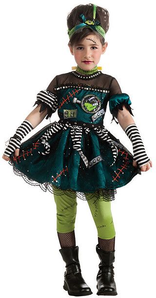 Green Frankenstein Princess Dress-Up Set - Toddler & Kids Toddler Princess Costume, Bride Of Frankenstein Costume, Princess Costume Kids, Frankenstein Costume, New Halloween Costumes, Bride Costume, Mickey Safari, Princess Dress Up, Toddler Halloween Costumes