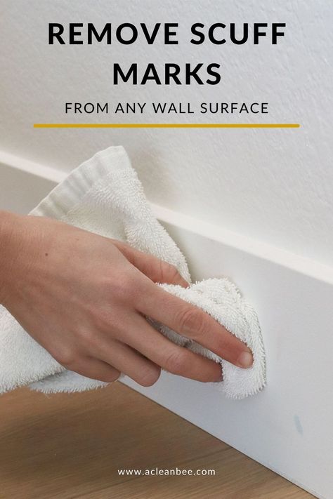 How To Get Marks Off Walls, Remove Scuff Marks From Walls, Clean Scuff Marks Off Walls, How To Remove Adhesive, Off Wallpaper, Cleaning White Walls, White Baseboards, Remove Wall, Paint Wallpaper