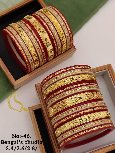 Pola Bangles Gold, Bangles For Bride, Pretty Rings Simple, Frock Design For Stitching, Gold Set Design, Indian Gold Necklace Designs, Antique Bangles, Mangal Sutra, Wedding Bangles