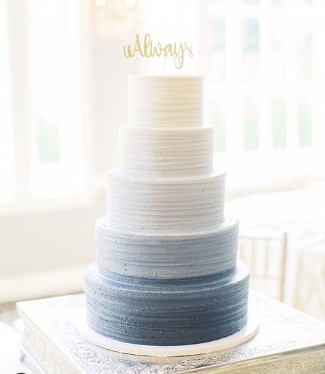 Ombre Wedding Cake Blue, Wedding Cake Dusty Blue, Steel Blue Weddings, Blue Wedding Cakes, Wedding Cake Blue, Ombre Wedding Cake, Blue Wedding Cake, Baby Blue Weddings, Wedding Cake Ombre