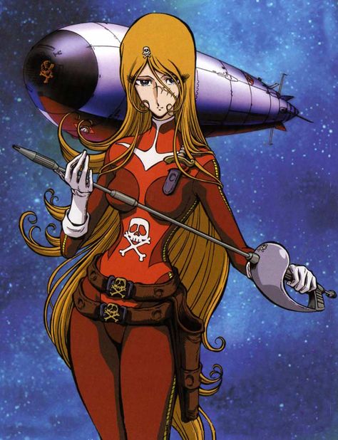 Female Admiral One Piece, Leiji Matsumoto Art, Akira Akbar Captain Marvel, Black Lagoon Official Art, Queen Emeraldas, Harlock Space Pirate, Iron Maiden Aces High, Albert Uderzo Art, Space Pirate Captain Harlock