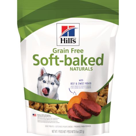 Browse All Dog Food Products ׀ Hill's Pet Healthy Dog Snacks, Grain Free Dog Treats, Soft Dog Treats, Sweet Potato Dog Treats, Carrot Dogs, Dog Treats Grain Free, Sweet Potatoes For Dogs, Canned Dog Food, Soft Bakes