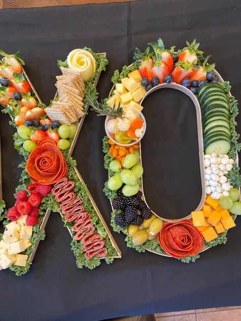 Letter D Charcuterie Board, Letter Shaped Charcuterie Board, Smiley Face Charcuterie Board, Fillable Letters Charcuterie, Baby Charcuterie Board Letters, Cheese Letters, Charcuterie Numbers, Food Letters, Prom Food