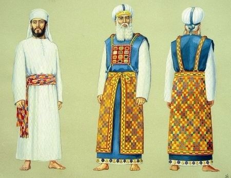 The ritually efficacious garments of the High Priest are just one aspect of P’s unique anthropomorphism, its depiction of God’s essence and behavior in strikingly human terms. Some readers of P, embarrassed by this frank and explicit “humanization” of God and viewing it as somehow pagan, Urim And Thummim, Priestly Garments, Biblical Clothing, Jewish Beliefs, Biblical Costumes, Bible History, Bible Pictures, The Tabernacle, High Priest