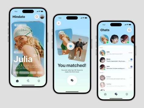 Mindate - Dating App by Zhofran Ardyan for Hatypo Studio on Dribbble Calendly App, Dating App Ui Design, Home Page Ui Design Mobile App, Apple Ui Design, Dating App Design, Profile Ui Design, Logo Brand Guidelines, Ui App Design, Ui Design App