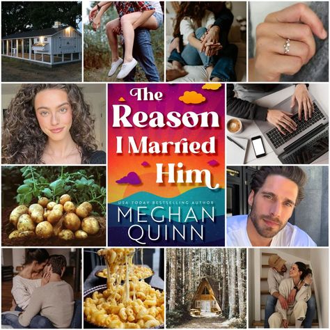 🥔📚 Happy Release Day to the fabulous Meghan Quinn! 📚🥔 THE REASON I MARRIED HIM, a brand new sexy, marriage of convenience romance from USA… | Instagram Did I Say Yes, Megan Quinn, Meghan Quinn, Marriage Of Convenience, A Couple In Love, Collage Book, Couple Romance, Favorite Authors, Married Couple