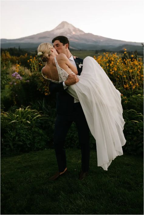 Floral Archway, Farm Dress, Portland Oregon Wedding, Mt Hood, Bridal Cape, Beautiful Wedding Venues, Oregon Wedding, Organic Farming, Farm Wedding