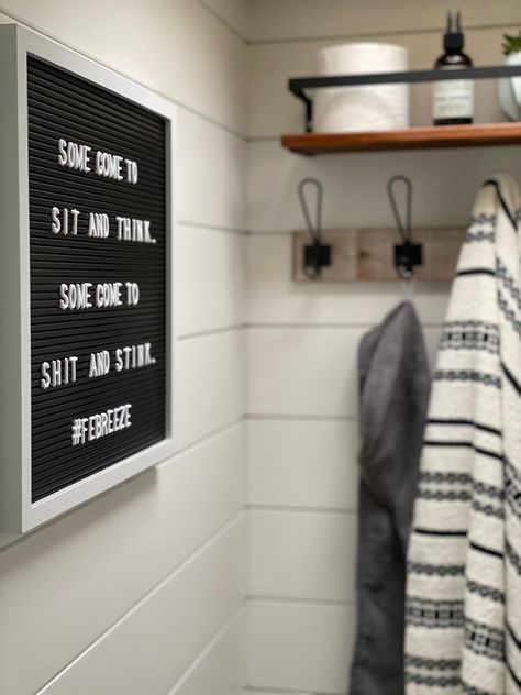 RV style letterboard Bathroom Letterboard Quotes, Bathroom Letterboard, Rv Quotes, Rv Style, Letterboard Ideas, Letter Board Quotes, Board Quotes, Letter Boards, Letter Board