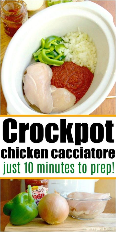 Cacciatore Chicken, Crockpot Chicken Cacciatore, Slow Cooker Dinner Healthy, Recipes Meatloaf, Best Crockpot Chicken, Chicken Italian, Winter Lunch, Crockpot Chicken Healthy, Cacciatore Recipes