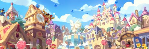 Cookie Run Twitter Header, Cookie Run Background Art, Cookie Run Kingdom Banner, Cookie Run Kingdom Wallpaper Pc, Cookie Run Header, Cookie Run Banner, Kingdom Banner, Cookie Run Wallpaper, Fantasy Backgrounds