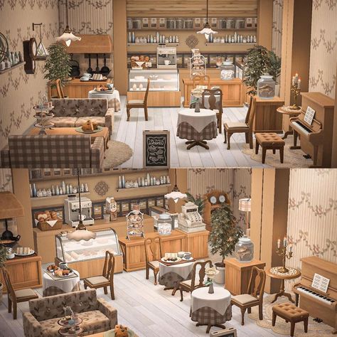 helen 🩰 on Instagram: “welcome to tutu’s cafe 🩰🤍 had so much fun designing this build on hhp which was inspired by one of the cafes i have been to a while ago…” Hhp Restaurant Ideas, Acnh Hhp Restaurant Ideas, Acnh Western, Animal Crossing Coffee, Animal Crossing Cafe, Acnh Interior, Acnh Hhp, Happy Home Paradise, Western Restaurant