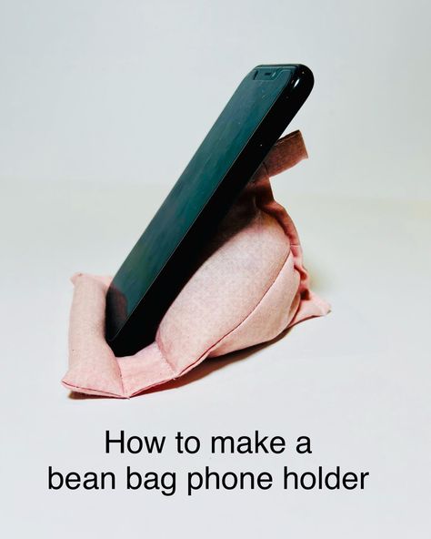 Learn how to make a bean bag phone holder. Easy guide on simple step by step instructions on how to sew a phone stand. Fun easy sewing projects for beginners #learntosew #easysewingprojects #sewingtutorial Bean Bag Phone Holder, How To Make A Bean Bag, Hand Phone, Etsy Art, Sewing Projects For Beginners, Easy Sewing Projects, Phone Holder, Fun Easy, Sewing For Beginners