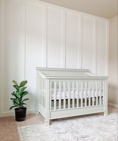 White Board And Batten Nursery, Board And Batten Full Wall Nursery, White Board And Batten Wall Nursery, Blue Board And Batten Wall Nursery, Wain Scotting Walls, Waynes Coating Nursery Wall, Nursery With Board And Batten Wall, Horizontal Board And Batten Wall, Board And Batten Nursery Wall