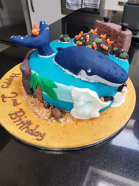 Snail And The Whale Birthday Cake, Snail And Whale Cake, Snail And The Whale Cake, Undersea Cake, Ocean Birthday Theme, Whale Birthday Cake, Snail Cake, Whale Cake, Whale Cakes