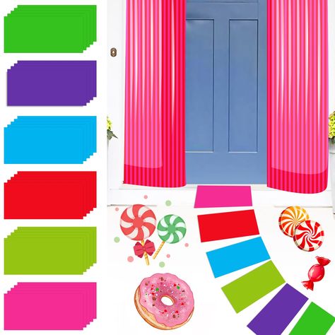 PRICES MAY VARY. Package Includes: you can get 30 pieces of self-adhesive Candyland theme colorful floor stickers in size of 13.8 x 9.8 inches in the package, sufficient quantities and proper size to meet your party decoration and replacement needs, very suitable for birthday party, candy theme events and classroom decor. Reliable Material: the colorful sweet Candyland floor decals is made of PVC material, reliable, lightweight and easy to store, will not break or fade easily, can serve you for Candyland Floor, Birthday Party Candy Theme, Candy Theme Classroom, Candyland Party Decorations, Candyland Birthday Party, Colorful Floor, Candy Theme Birthday Party, Candy Land Party, Candy Themed Party