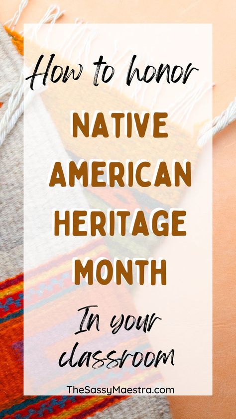 November is Native American Heritage Month in the USA. How can we honor the month in a culturally responsive way? This blog post covers the dos and don'ts of celebrating and includes links to resources you can use in your own classroom, in both English & Spanish. Native American Month, Activities For Elementary Students, Elementary Social Study, Native American Heritage Month, Native American Regalia, Teacher's Blog, Teacher Toolbox, Dos And Don'ts, Reading Comprehension Passages