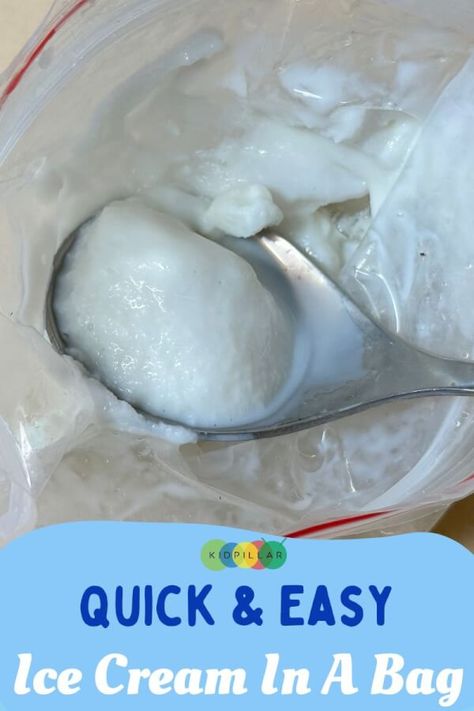 On a warm summer Sunday, there’s nothing more delightful than trying DIYing easy homemade ice cream in a bag for kids. Mind you, it only takes 5 minutes to freeze and is super easy to make. Plus, you make it without a fridge, so the recipe is sure to pique your child’s curiosity. Yes! You […] The post Make Ice Cream In a Bag appeared first on KidPillar. How To Make Ice Cream In A Bag, Science Activity For Kids, Ice Cream In A Bag, Easy Homemade Ice Cream, Stem Experiments, Easy Ice Cream, Cream Bags, Science Activities For Kids, Fun Games For Kids