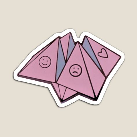 Get my art printed on awesome products. Support me at Redbubble #RBandME: https://www.redbubble.com/i/magnet/Origami-Fortune-Teller-by-si3iy/145490478.TBCTK?asc=u Paper Fortune Teller, Origami Fortune Teller, Fortune Teller Paper, Custom Vinyl Stickers, Paper Illustration, 90s Childhood, Fortune Teller, Lyric Video, Custom Vinyl