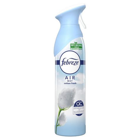 Buy Febreze Air Freshener Spray Heavy Duty Cotton Fresh 300 ML online at Iceland. Free next day delivery on orders over £35. Air Freshener Spray, Fabric Refresher, House Smell Good, Aerosol Spray, Clean Linen, Cleaning Gadgets, Stoneware Dinnerware, Bathroom Cleaner, My Class