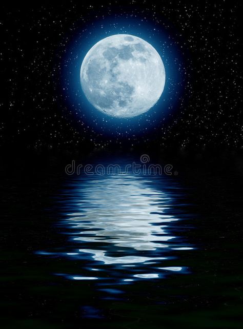 Moon Over Water, Moon Sea, Ocean Drawing, Art For Walls, Dragon Wallpaper Iphone, Walls Art, Reflection Painting, Water Tattoo, Water Pictures