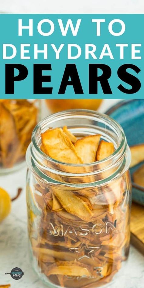 Dehydrate Pears, Drying Fruit, Dehydrator Recipes Fruit, Dried Pears, Dehydrated Apples, Preserving Recipes, Confort Food, Food Dehydrator, Dehydrated Fruit