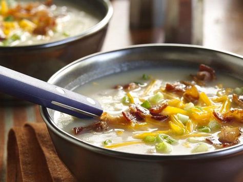 Bacon Cheddar Potato Soup Cheddar Potato Soup, Soup Bacon, Creamy Potato Soup Recipe, Homemade Potato Soup, Best Potato Soup, Cheddar Potatoes, Creamy Potato Soup, Best Soup Recipes, Potato Soup Recipe