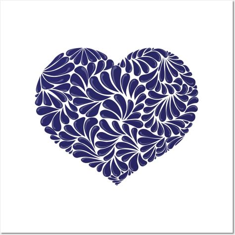 Mexican Talavera Heart - Heart Shape Design - Posters and Art Prints | TeePublic Talavera Art, Talavera Design, Heart Shape Design, Mexican Talavera, Design Posters, Mexican Art, Shape Design, Cricut Projects, Heart Shape