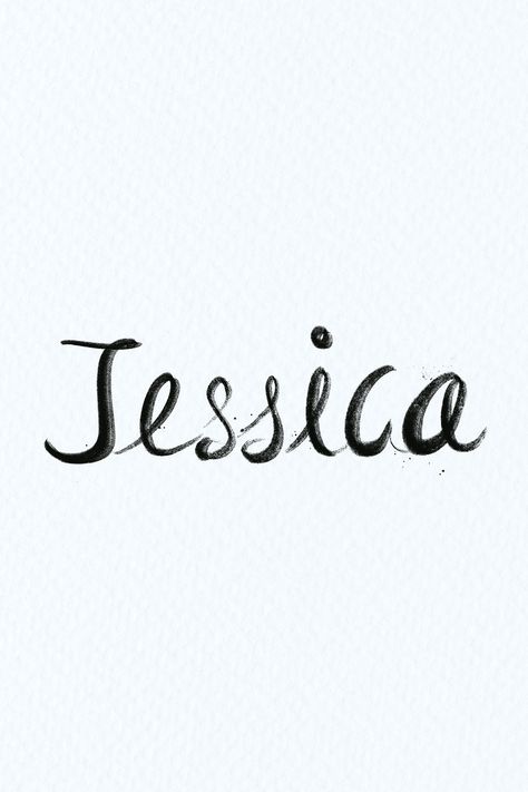 Hand drawn Jessica font psd typography | free image by rawpixel.com / busbus Jessica Name, Typography Psd, Positive Quotes Wallpaper, Hand Images, Black Letter, Tattoo Lettering, Name Art, Positive Thoughts, Free Image