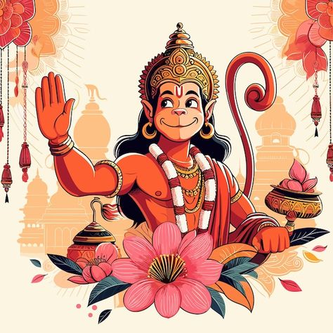 Jay shri ramhappy hanuman jayanti celebr... | Premium Vector #Freepik #vector #festival #illustration #lord #indian Cute Hanuman Drawing, Hanuman Rangoli, Hanuman Illustration, Hanuman Vector, Lord Hanuman Drawing, Hanuman Art, Hanuman Drawing, Holi Painting, Hanuman Dada