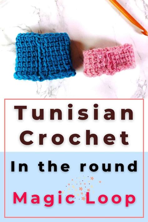 Tunisian Crochet In The Round, Crochet In The Round, Tunisian Hooks, Yarn Ideas, Tunisian Crochet Hook, Tunisian Crochet Patterns, Tunisian Crochet Stitches, Magic Loop, Crochet Round