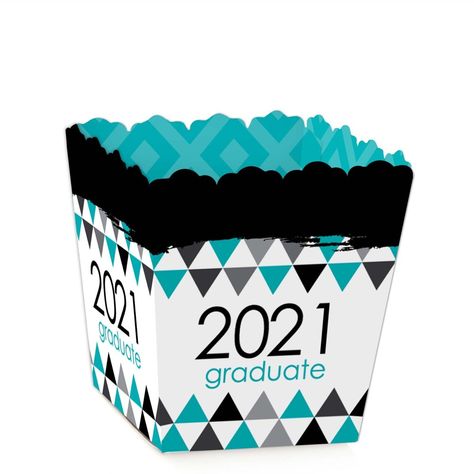 Graduation Party Treats, Green Graduation Party, Blue Graduation Party, Candy Treat Box, Candy Buffet Tables, Graduation Candy, Blue Graduation, Graduation Party Favors, Candy Party Favors