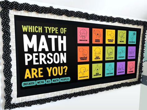 Math Bulletin Board and Door Ideas — Rise over Run School Classroom Decoration, Maths Classroom Displays, High School Math Activities, Middle School Classroom Decor, Math Bulletin Boards, High School Math Classroom, Math Wall, Math Posters, Math Classroom Decorations