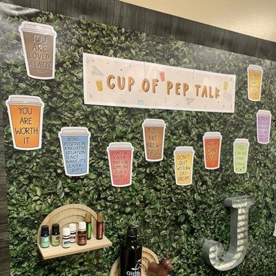 Cup Of Pep Talk, Preschool Vibes, Classroom Money, Counseling Bulletin Boards, Classroom 2023, Callie Danielle, Work Bulletin Boards, Teacher Bulletin Boards, Mind Health