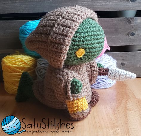 Tonberry Crochet Pattern - Final Fantasy - SatuStitches Minimal Pictures, Pokemon Crochet Pattern, Crochet Pokemon, Loom Knitting Projects, Crocheting Projects, Easy Crochet Animals, Crochet Stitches Guide, Crochet Design Pattern, Crochet Amigurumi Free