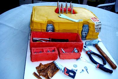 Tools Box Semi Truck Cakes, Mechanic Cake, Tool Box Cake, Whole Cake, Retirement Cake, Baseball Cake, Graduation Party Foods, Adult Birthday Cakes, Tool Cake