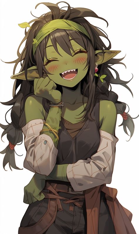 Goblin Art Female, Goblin Girl Character Design, Goblin Female Dnd, Goblin Female Art, Goblin Girl Art, Cute Goblin Art, Male Goblin Art, Cute Goblin Girl, Goblin Art Dnd