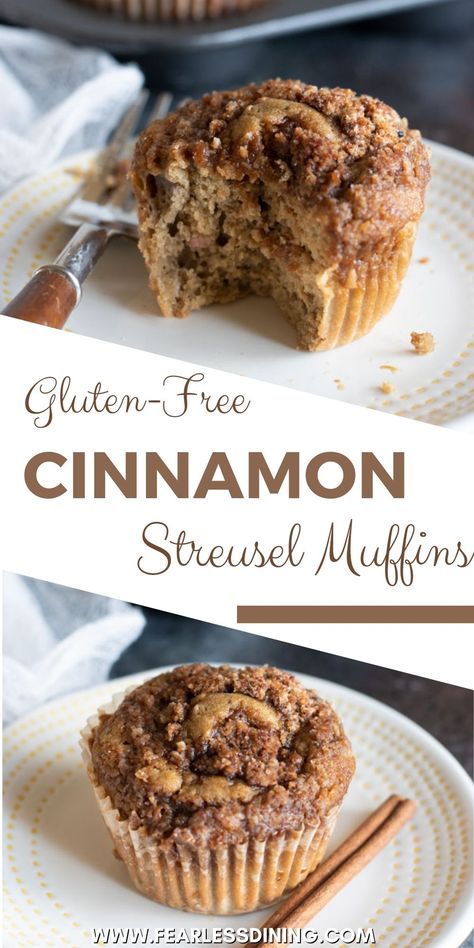 Cupcakes Recipes Easy, Gluten Free Breakfast Muffins, Cinnamon Streusel Muffins, Gluten Free Cinnamon, Cinnamon Streusel, Streusel Muffins, Easy Cupcake Recipes, Cupcakes Recipes, Muffin Streusel