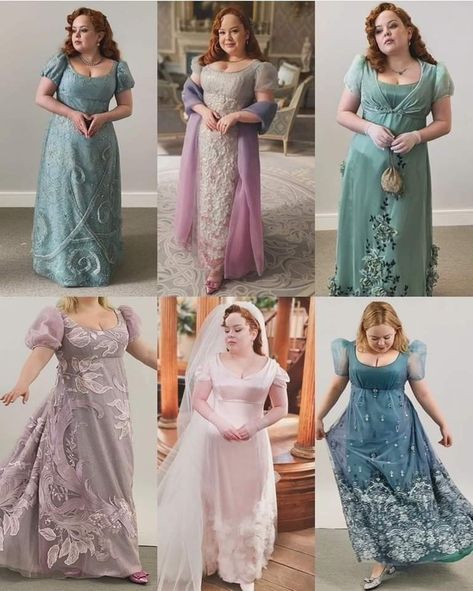 Bridgerton Dresses Penelope, Penelope Featherington Outfit, Bridgestone Dresses, Penelope Featherington Wedding Dress, Bridgeton Penelope, Bridgerton Aesthetic Wedding, Pride And Prejudice Dress, Bridgerton Costumes, Broadway Dress