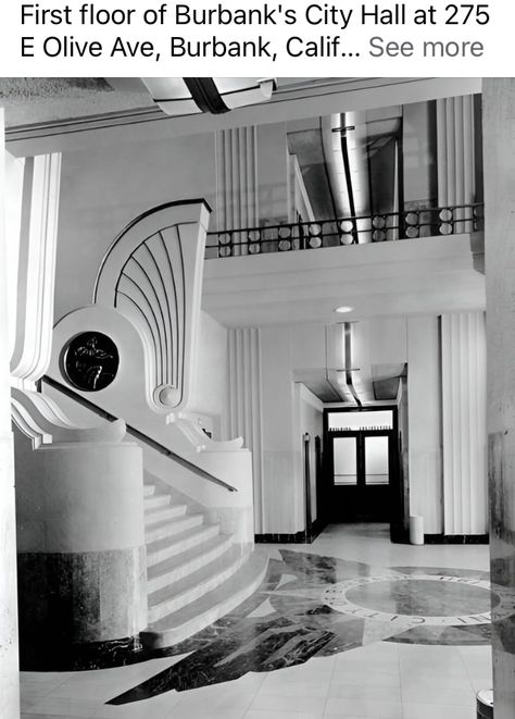 Art Deco Buildings Architecture, Art Deco Lobby, 1920s Architecture, Hollywood Art Deco, Artdeco Interiors, Art Deco Living, Hollywood Art, Burbank California, Art Deco Bar