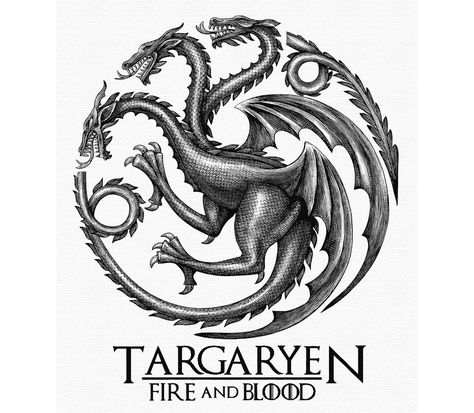 Targaryen Dragon Tattoo, Targaryen Logo, House Targaryen Sigil, Linocut Tools, Dragon Tattoo Images, Targaryen Sigil, Targaryen Tattoo, Steven Noble, Game Of Thrones Tattoo