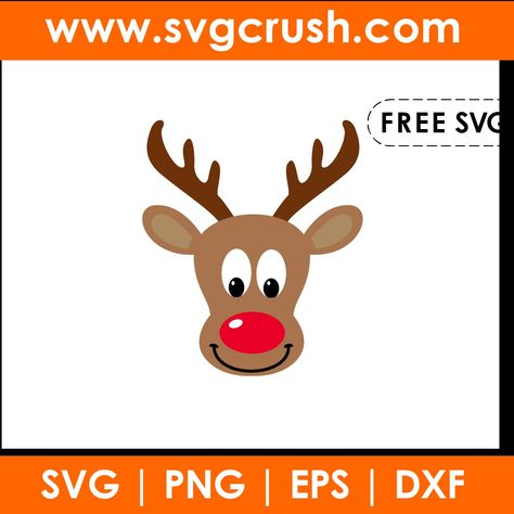 Free Christmas Svg, Free Svg Files For Cricut, Reindeer Craft, Cricut Design Studio, Watercolor Christmas Tree, Creepy Christmas, Free Cut Files, Free Svg Files, Cricut Free