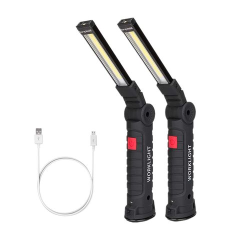 LED Work Light, Coquimbo COB Rechargeable Work Lights with Magnetic Base 360°Rotate and 5 Modes Bright LED Flashlight Inspection Light for Car Repair, Household and Emergency Use (2 Pack, 27x4.5cm) -- Go to the picture link more information. (This is an affiliate link). Grill Light, Bright Led Flashlight, Portable Lantern, Light Works, Tactical Flashlight, Camping Lights, Led Work Light, Car Repair, Work Light