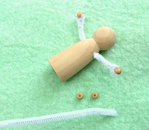 How To Make Arms For Peg Dolls, Gnome Tutorial, Waldorf Crafts, Wood Peg Dolls, Bendy Doll, Peg People, Clothespin Dolls, Pin Doll, Peg Doll