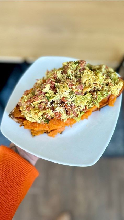 High Protein Cottage Cheese Curry Stuffed Sweet Potato for Two — Baylie Mindset Mentor Sweet Potato Cottage Cheese, Potato Cottage Cheese, Cottage Cheese Sweet, Protein Cottage Cheese, Stuffed Sweet Potato, Mindset Mentor, Prep Meals, Protein Meal, Protein Meals